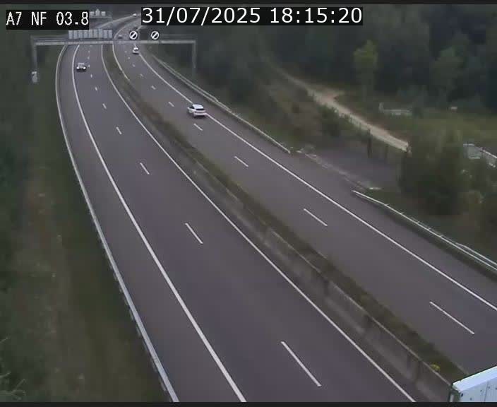 Webcam autoroute A7 au Luxembourg à la sortie du Tunnel Stafelter vers le Nord