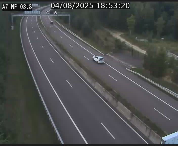 Webcam autoroute A7 au Luxembourg à la sortie du Tunnel Stafelter vers le Nord