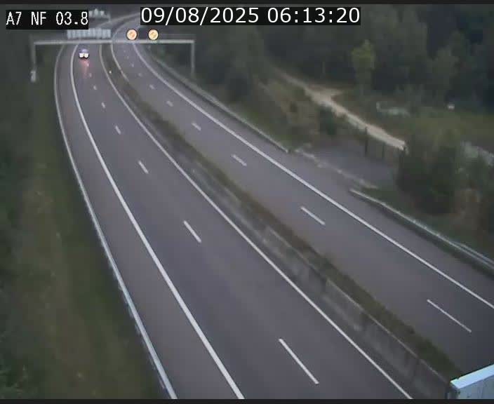 Webcam autoroute A7 au Luxembourg à la sortie du Tunnel Stafelter vers le Nord