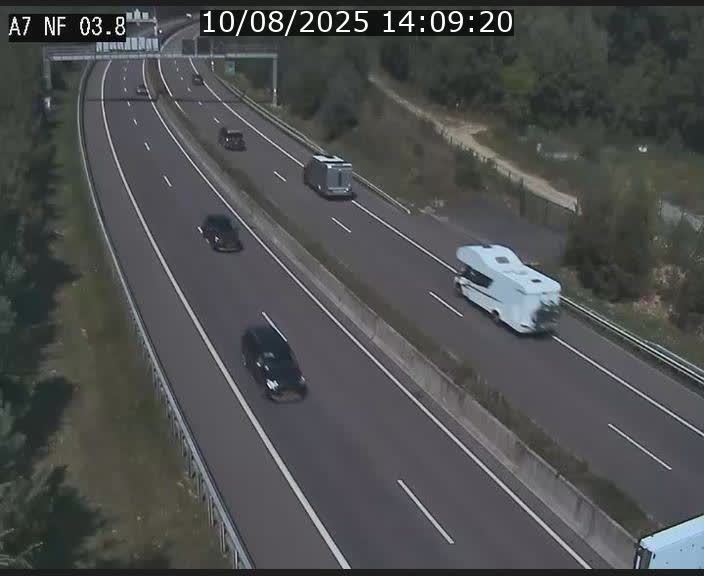 Webcam autoroute A7 au Luxembourg à la sortie du Tunnel Stafelter vers le Nord