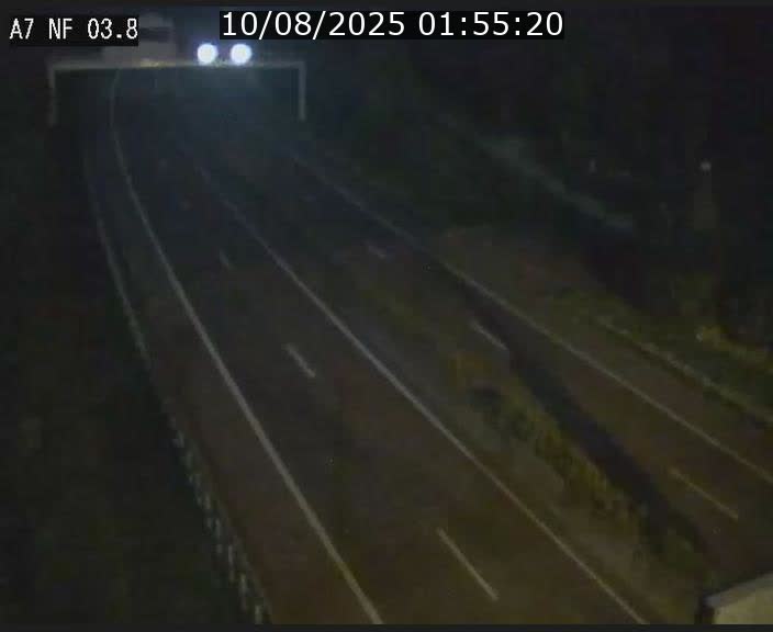Webcam autoroute A7 au Luxembourg à la sortie du Tunnel Stafelter vers le Nord