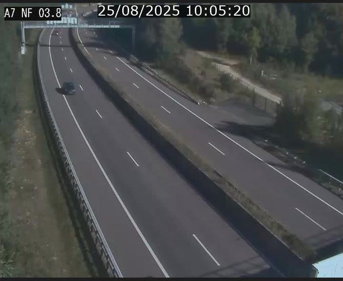 Webcam autoroute A7 au Luxembourg à la sortie du Tunnel Stafelter vers le Nord