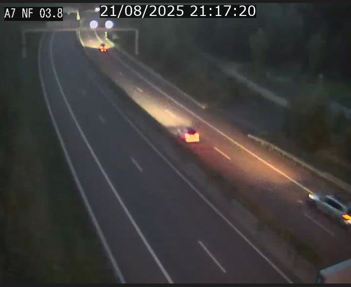 Webcam autoroute A7 au Luxembourg à la sortie du Tunnel Stafelter vers le Nord