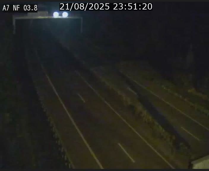 Webcam autoroute A7 au Luxembourg à la sortie du Tunnel Stafelter vers le Nord