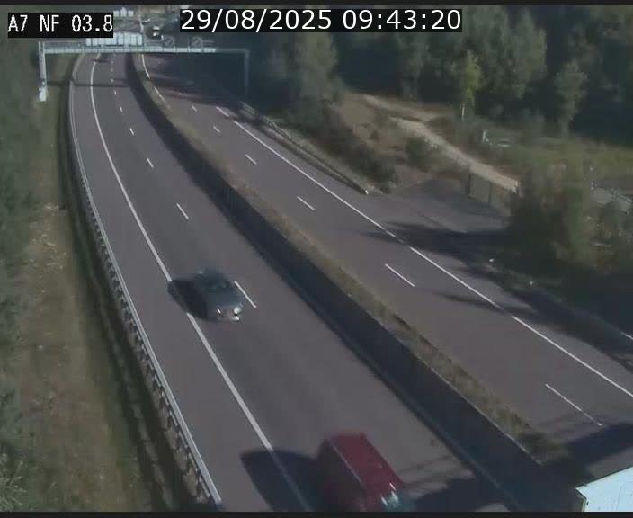 Webcam autoroute A7 au Luxembourg à la sortie du Tunnel Stafelter vers le Nord