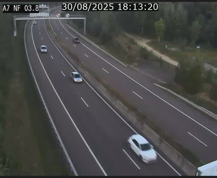 Webcam autoroute A7 au Luxembourg à la sortie du Tunnel Stafelter vers le Nord