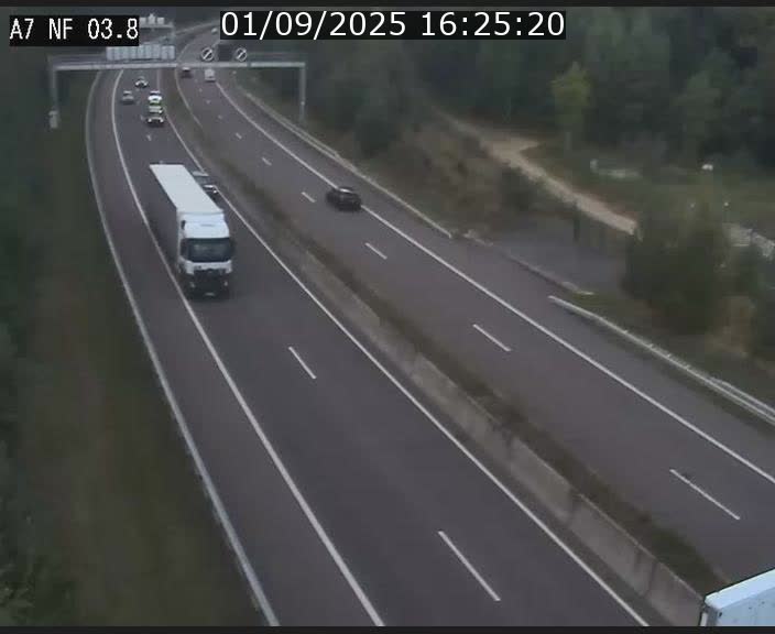 Webcam autoroute A7 au Luxembourg à la sortie du Tunnel Stafelter vers le Nord