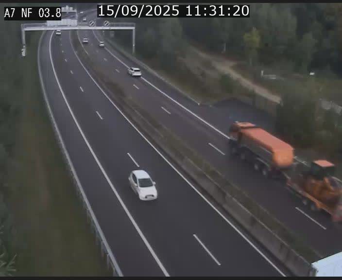 Webcam autoroute A7 au Luxembourg à la sortie du Tunnel Stafelter vers le Nord