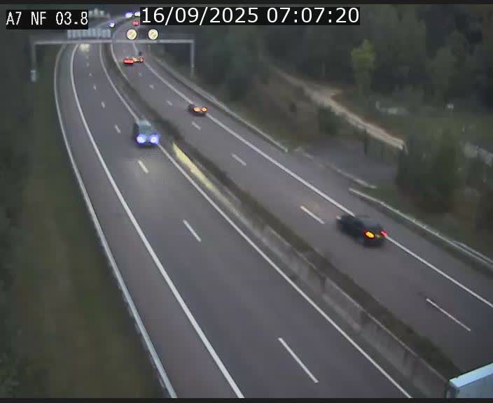 Webcam autoroute A7 au Luxembourg à la sortie du Tunnel Stafelter vers le Nord