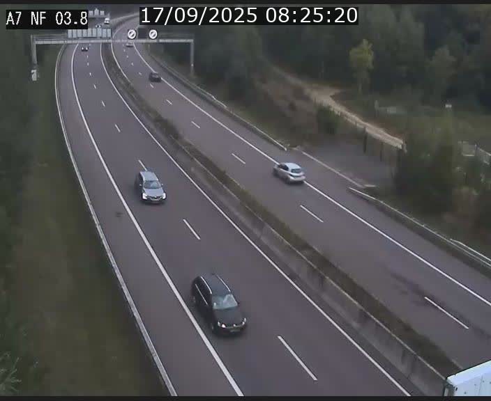 Webcam autoroute A7 au Luxembourg à la sortie du Tunnel Stafelter vers le Nord