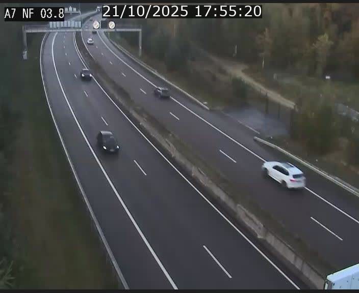 Webcam autoroute A7 au Luxembourg à la sortie du Tunnel Stafelter vers le Nord