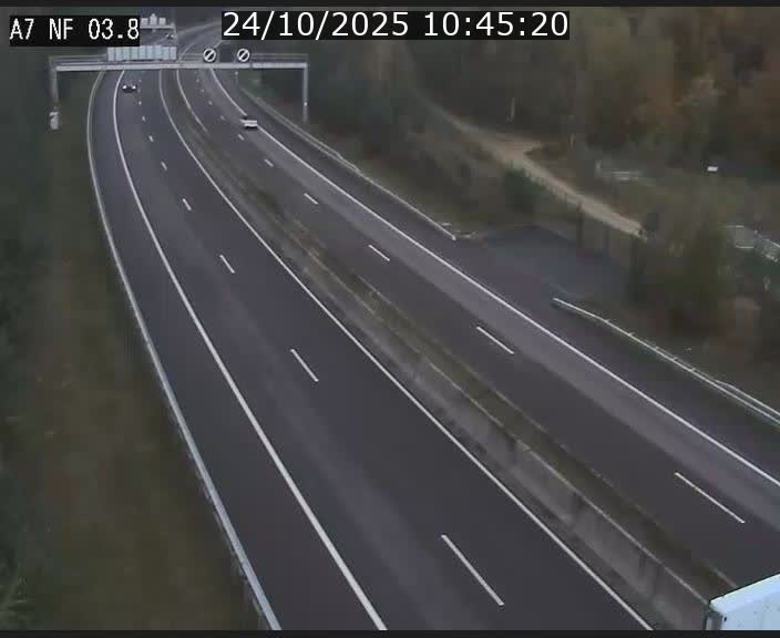 Webcam autoroute A7 au Luxembourg à la sortie du Tunnel Stafelter vers le Nord