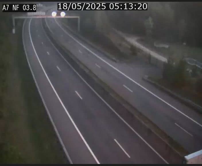 <h2>Webcam autoroute A7 au Luxembourg à la sortie du Tunnel Stafelter vers le Nord</h2>
