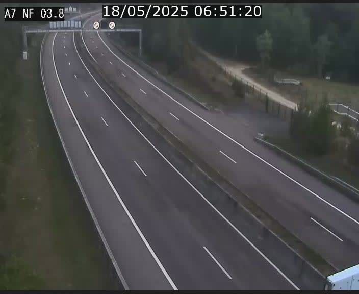 <h2>Webcam autoroute A7 au Luxembourg à la sortie du Tunnel Stafelter vers le Nord</h2>