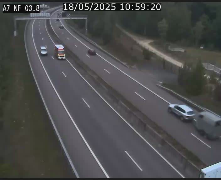 <h2>Webcam autoroute A7 au Luxembourg à la sortie du Tunnel Stafelter vers le Nord</h2>