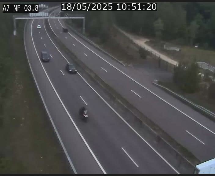 <h2>Webcam autoroute A7 au Luxembourg à la sortie du Tunnel Stafelter vers le Nord</h2>