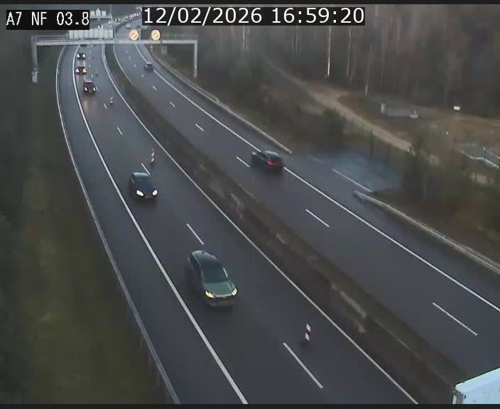 <h2>Webcam autoroute A7 au Luxembourg à la sortie du Tunnel Stafelter vers le Nord</h2>