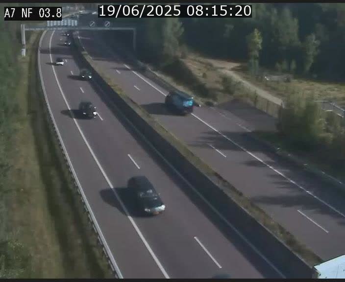 Webcam autoroute A7 au Luxembourg à la sortie du Tunnel Stafelter vers le Nord