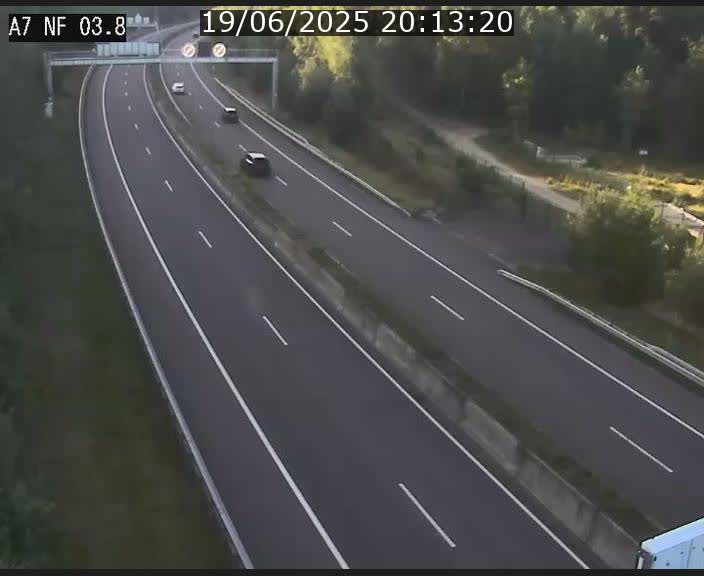 Webcam autoroute A7 au Luxembourg à la sortie du Tunnel Stafelter vers le Nord