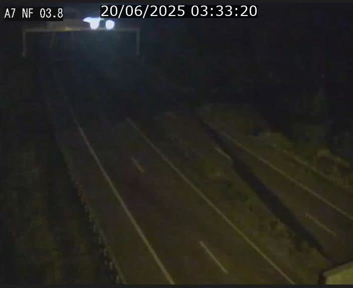 Webcam autoroute A7 au Luxembourg à la sortie du Tunnel Stafelter vers le Nord