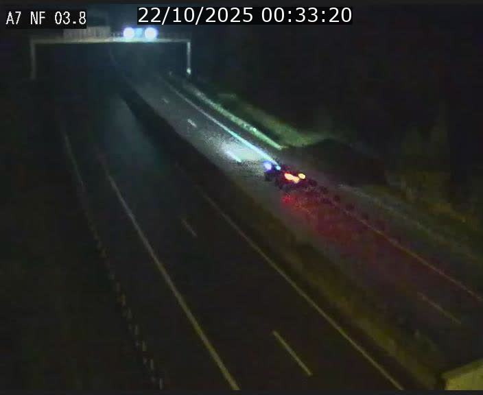 Webcam autoroute A7 au Luxembourg à la sortie du Tunnel Stafelter vers le Nord