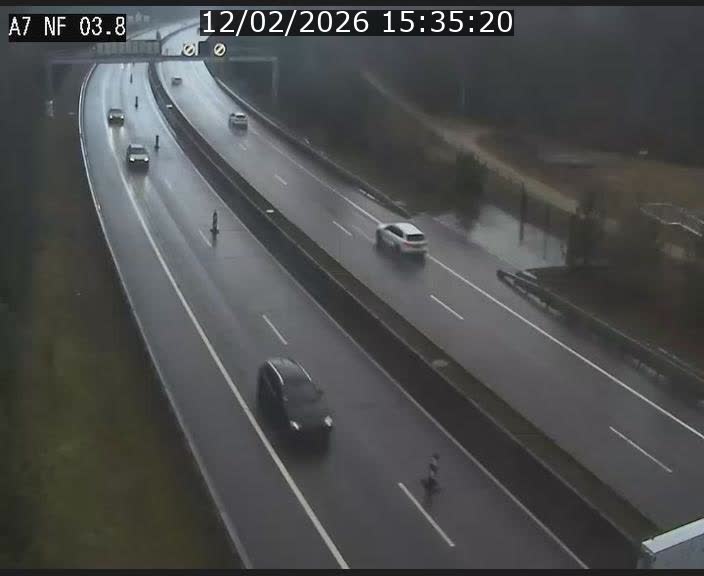 <h2>Webcam autoroute A7 au Luxembourg à la sortie du Tunnel Stafelter vers le Nord</h2>