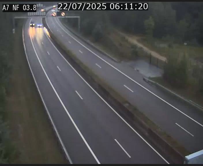 <h2>Webcam autoroute A7 au Luxembourg à la sortie du Tunnel Stafelter vers le Nord</h2>