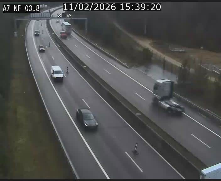<h2>Webcam autoroute A7 au Luxembourg à la sortie du Tunnel Stafelter vers le Nord</h2>