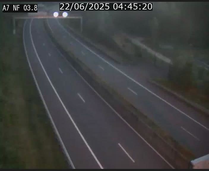 <h2>Webcam autoroute A7 au Luxembourg à la sortie du Tunnel Stafelter vers le Nord</h2>