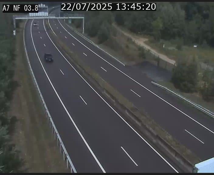 <h2>Webcam autoroute A7 au Luxembourg à la sortie du Tunnel Stafelter vers le Nord</h2>