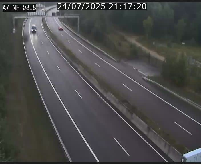 <h2>Webcam autoroute A7 au Luxembourg à la sortie du Tunnel Stafelter vers le Nord</h2>