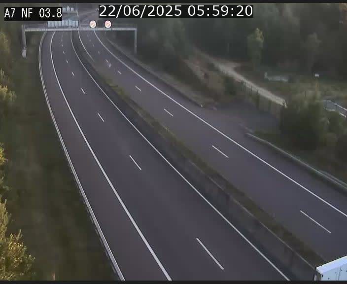 <h2>Webcam autoroute A7 au Luxembourg à la sortie du Tunnel Stafelter vers le Nord</h2>