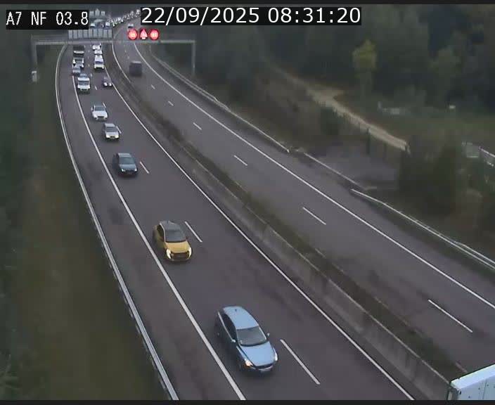 <h2>Webcam autoroute A7 au Luxembourg à la sortie du Tunnel Stafelter vers le Nord</h2>