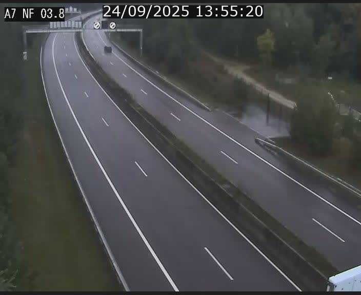 <h2>Webcam autoroute A7 au Luxembourg à la sortie du Tunnel Stafelter vers le Nord</h2>
