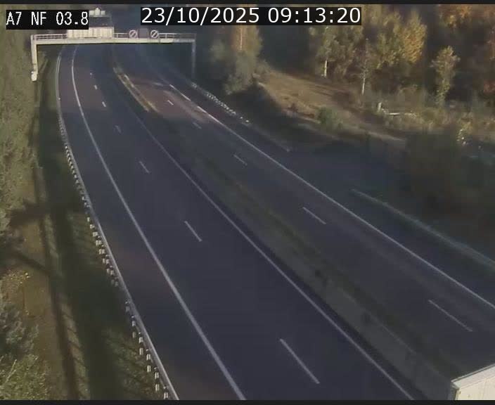 <h2>Webcam autoroute A7 au Luxembourg à la sortie du Tunnel Stafelter vers le Nord</h2>