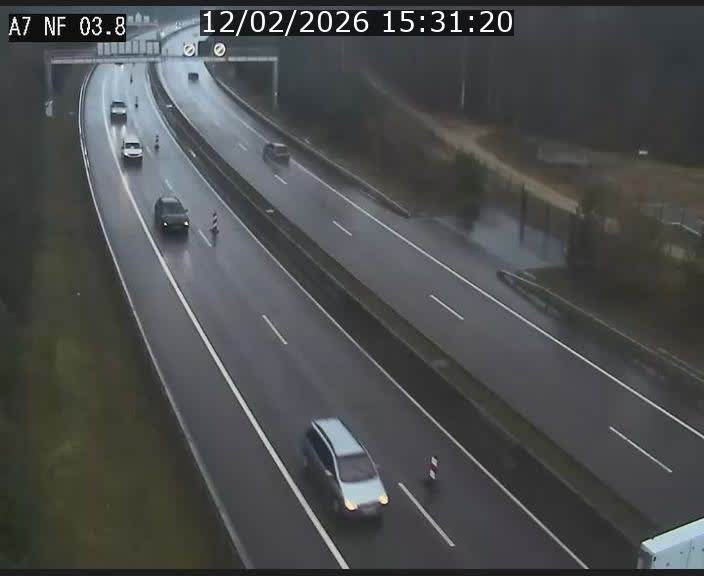 <h2>Webcam autoroute A7 au Luxembourg à la sortie du Tunnel Stafelter vers le Nord</h2>