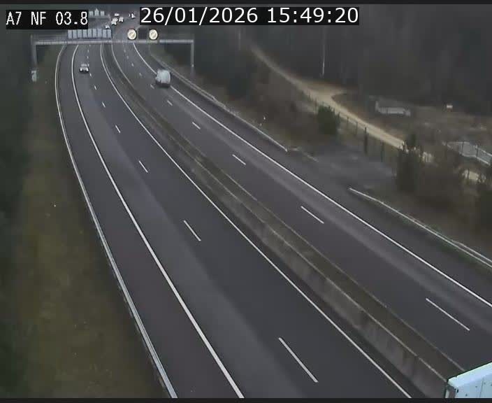 <h2>Webcam autoroute A7 au Luxembourg à la sortie du Tunnel Stafelter vers le Nord</h2>