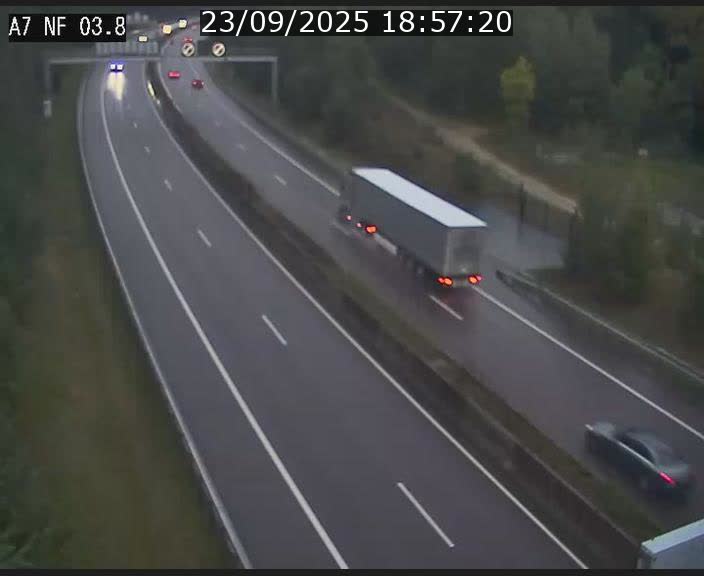 <h2>Webcam autoroute A7 au Luxembourg à la sortie du Tunnel Stafelter vers le Nord</h2>