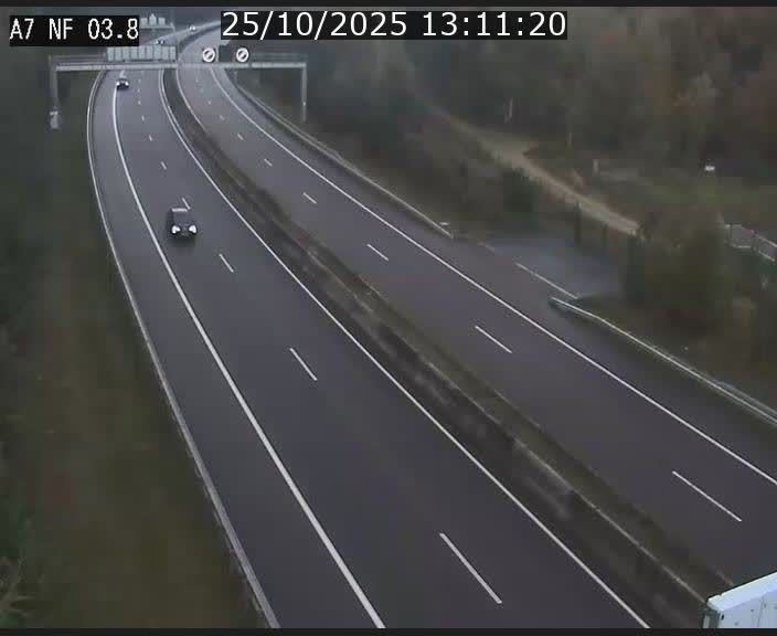 <h2>Webcam autoroute A7 au Luxembourg à la sortie du Tunnel Stafelter vers le Nord</h2>
