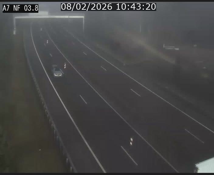 <h2>Webcam autoroute A7 au Luxembourg à la sortie du Tunnel Stafelter vers le Nord</h2>