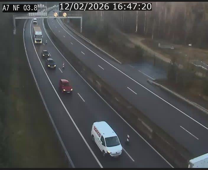 <h2>Webcam autoroute A7 au Luxembourg à la sortie du Tunnel Stafelter vers le Nord</h2>