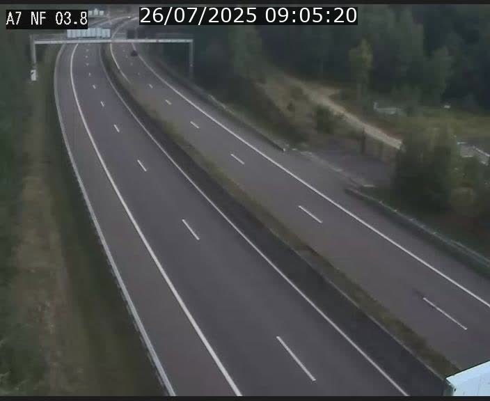 <h2>Webcam autoroute A7 au Luxembourg à la sortie du Tunnel Stafelter vers le Nord</h2>