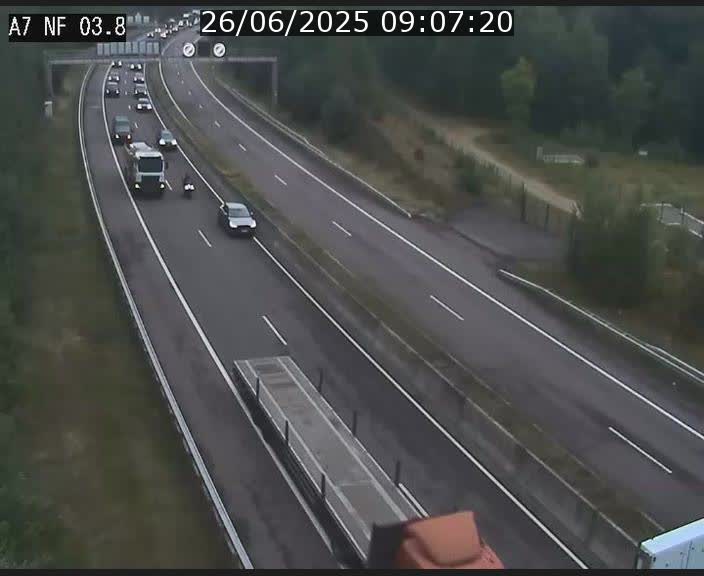 <h2>Webcam autoroute A7 au Luxembourg à la sortie du Tunnel Stafelter vers le Nord</h2>