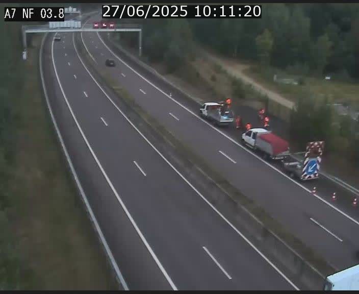 <h2>Webcam autoroute A7 au Luxembourg à la sortie du Tunnel Stafelter vers le Nord</h2>