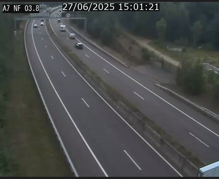 <h2>Webcam autoroute A7 au Luxembourg à la sortie du Tunnel Stafelter vers le Nord</h2>