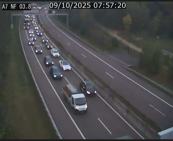 <h2>Webcam autoroute A7 au Luxembourg à la sortie du Tunnel Stafelter vers le Nord</h2>