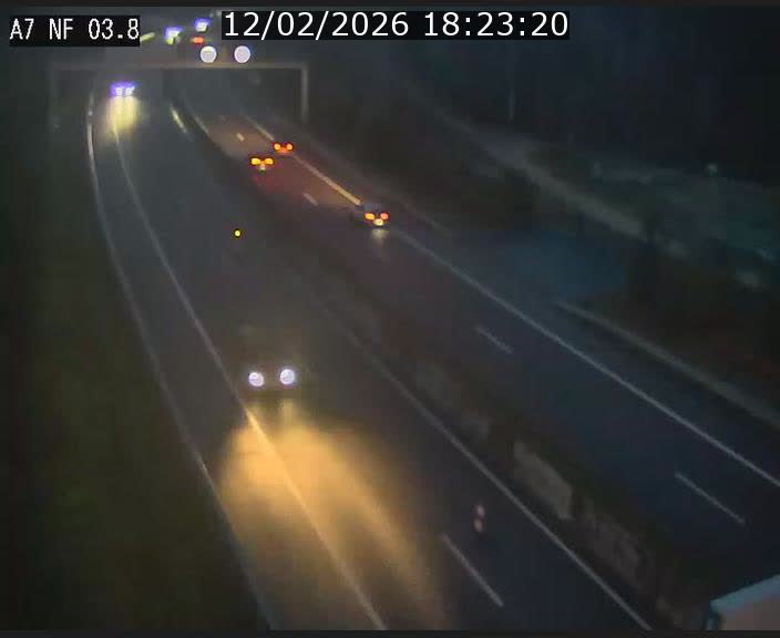 <h2>Webcam autoroute A7 au Luxembourg à la sortie du Tunnel Stafelter vers le Nord</h2>