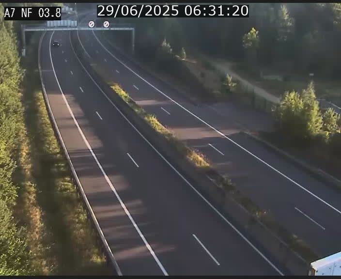 <h2>Webcam autoroute A7 au Luxembourg à la sortie du Tunnel Stafelter vers le Nord</h2>