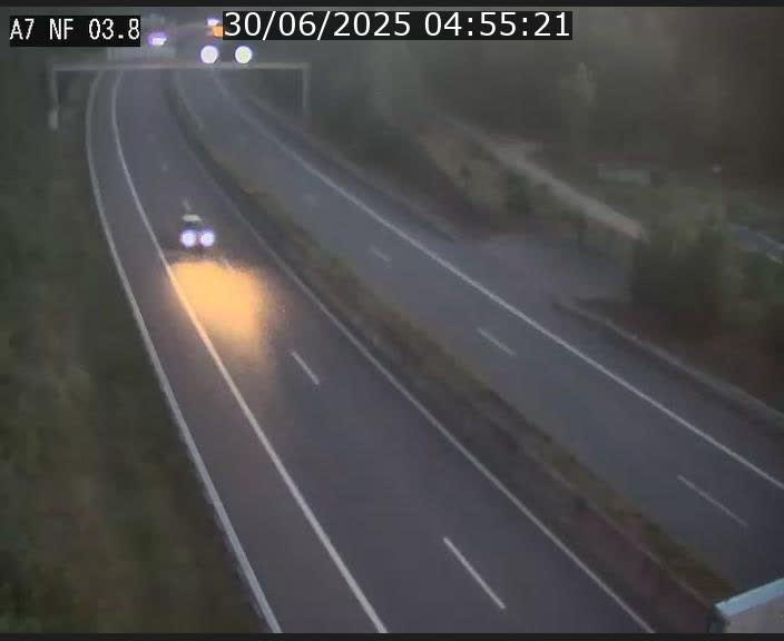 <h2>Webcam autoroute A7 au Luxembourg à la sortie du Tunnel Stafelter vers le Nord</h2>