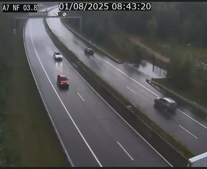 <h2>Webcam autoroute A7 au Luxembourg à la sortie du Tunnel Stafelter vers le Nord</h2>